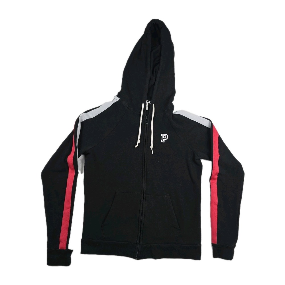 Victoria's Secret PINK Women's Size XS Full Zip Hoodie Arm Stripes